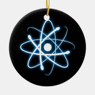 Blue Atom Geek Keramik Ornament