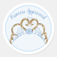 Blue-Aufkleber "Princess Approved"