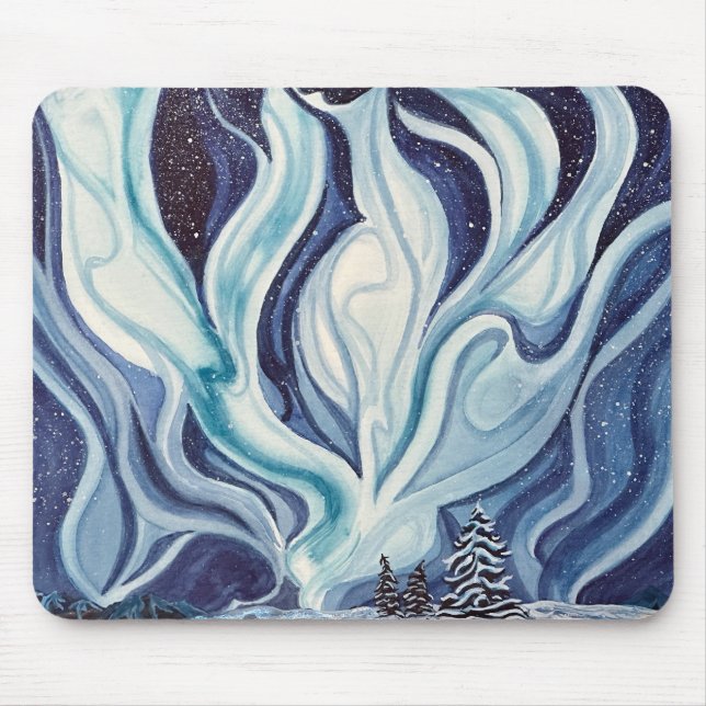 Blue Aurora Mouse Pad Mousepad (Vorne)