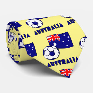 Blue Australia Fußball-Ball-Flagge Gelber Hintergr Krawatte