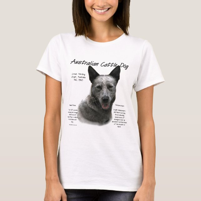 Blue Australian Cattle Dog History; Blue ACD T-Shirt (Vorderseite)
