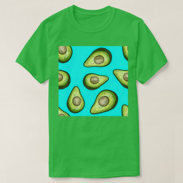 Blue Avocado Pattern T-Shirt (Design vorne)