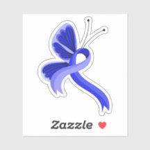 Blue Awareness Ribbon Butterfly Kaffee Tasse