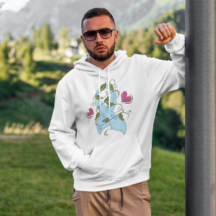 Blue Awareness Ribbon Hoodie