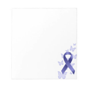 Blue Awareness Ribbon Notizblock