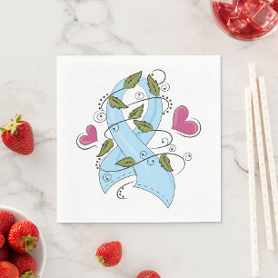 Blue Awareness Ribbon Serviette