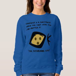 Blue 'Awestruck' Basic Boomeranged Sweatshirt
