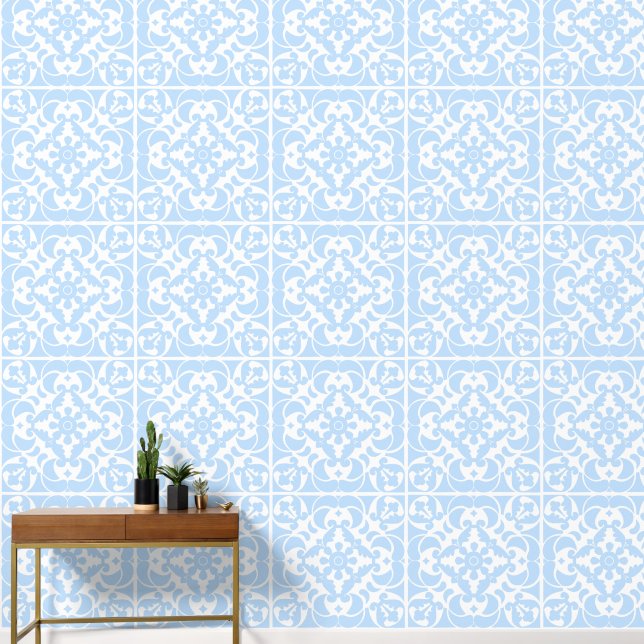 Blue Azulejos Portugiesisch Tapete (Hausflur)