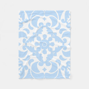 Blue Azulejos Portugiesisches Mittelmeer Fleecedecke