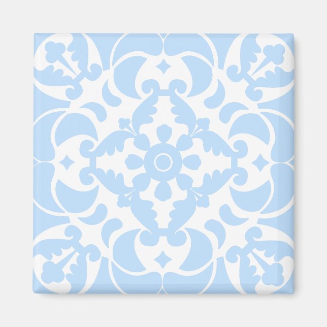 Blue Azulejos Portugiesisches Mittelmeer Magnet (Vorne)