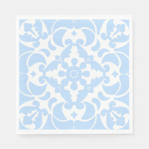 Blue Azulejos Portugiesisches Mittelmeer Serviette