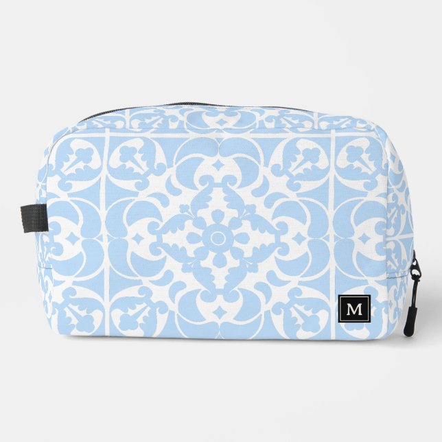 Blue Azulejos Portugiesisches Mittelmeer Waschbeutel (Vorderseite)