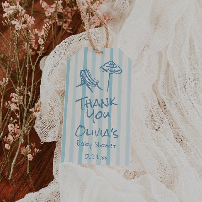 Blue Baby auf Board Baby Dusche Geschenkanhänger (Von Creator hochgeladen)