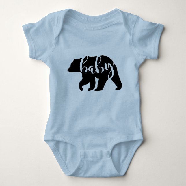 Blue Baby Bear Matching Family Shirts (Vorderseite)
