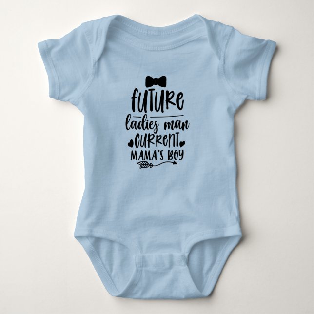 Blue Baby Bodysuit Baby Strampler (Vorderseite)