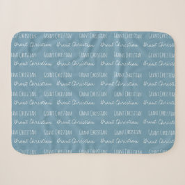 Blue Baby Boy Blanket Individuelle Name wiederholt Sherpadecke