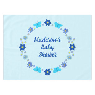 Blue Baby Boy Schmetterlinge und Blume Babydusche Tischdecke