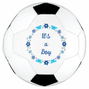Blue Baby Boy Schmetterlinge und Blume Custom Fußball