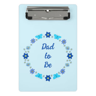 Blue Baby Boy Schmetterlinge und Blume Custom Mini Klemmbrett