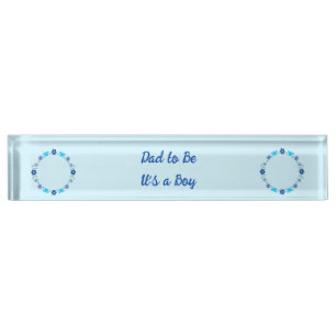 Blue Baby Boy Schmetterlinge und Blume Custom Namensplakette