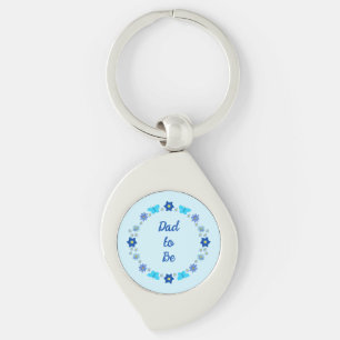 Blue Baby Boy Schmetterlinge und Blume Custom Schlüsselanhänger