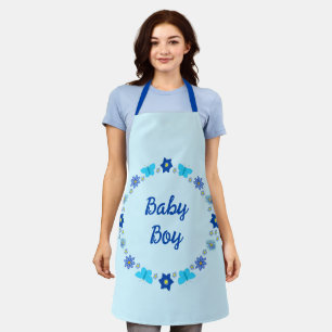 Blue Baby Boy Schmetterlinge und Blume Custom Schürze