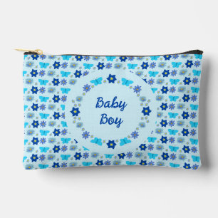 Blue Baby Boy Schmetterlinge und Blume Custom Zubehörtasche