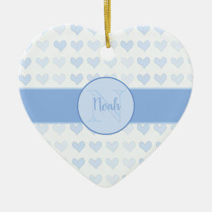 Blue Baby Boy Vorname Mit Monogramm Keramik Ornament