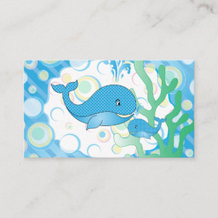 Blue Baby Boy Whale Babydusche Windelwindeln Begleitkarte