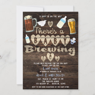 Blue Baby Brauerei Beer Daddy to Be Paarschwangers Einladung
