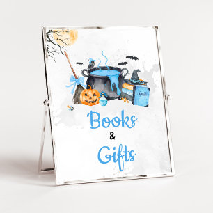 Blue Baby braut Hexenbücher und Geschenke Schild