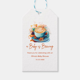Blue Baby braut Kaffee Baby Shower Danke Geschenkanhänger