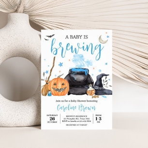 Blue Baby braut Niedliche Halloween Baby Dusche Einladung