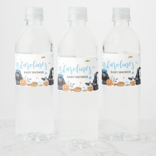 Blue Baby braut Niedliche Halloween Baby Dusche Wasserflaschenetikett