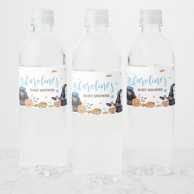 Blue Baby braut Niedliche Halloween Baby Dusche Wasserflaschenetikett (Flaschen)