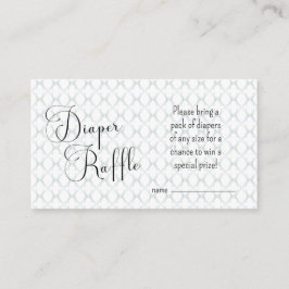 Blue Baby Carriage Pattern Diaper Raffekarte Begleitkarte