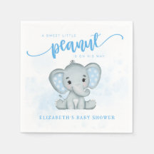 Blue Baby Elephant Little Peanut Baby Dusche