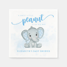 Blue Baby Elephant Little Peanut Baby Dusche Serviette