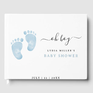 Blue Baby Feet Baby Dusche Begrüßung Baby Baby Boy Gästebuch
