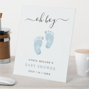 Blue Baby Feet Baby Dusche Begrüßung Baby Baby Boy Sockelschild