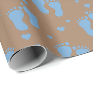 Blue Baby Feet Boys Packpapier