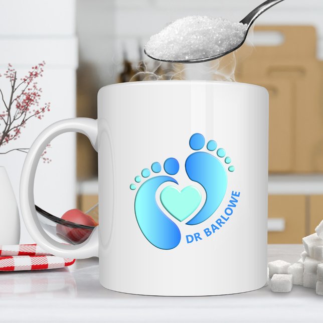 Blue Baby Feet Herz Tasse (Von Creator hochgeladen)