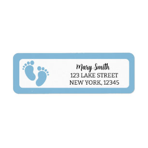 BLUE BABY FOOTPRINTS Rücksendeadresse