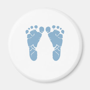 Blue Baby Fußspuren Magnet