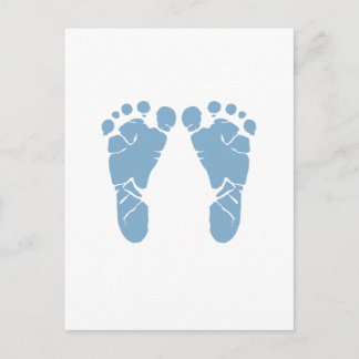 Blue Baby Fußspuren Postkarte