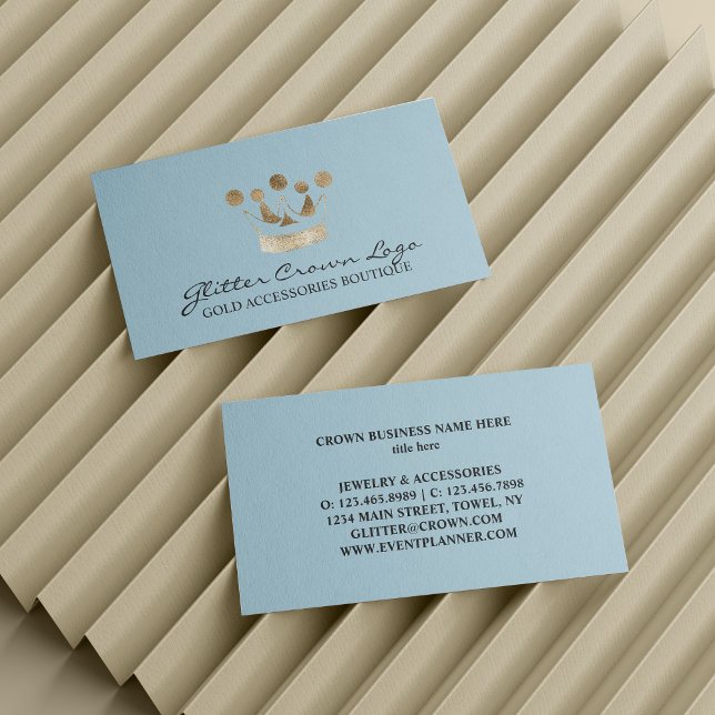 Blue Baby Gold Crown Visitenkarte (Blue Baby Gold Crown Business Card
)