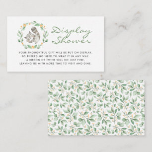 Blue Baby Hinterns Babydusche Begleitkarte