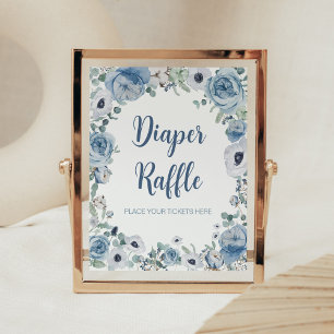 Blue Baby in Bloom Baby Duwer Diaper Raffle Poster