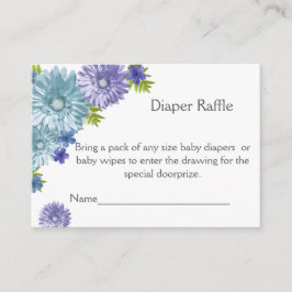 Blue Baby in Bloom Brunch Duschdusche Windeln Raff Begleitkarte