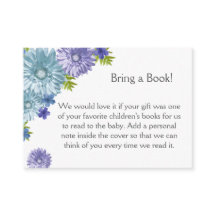 Blue Baby in Bloom Brunch Dusche bringen ein Buch